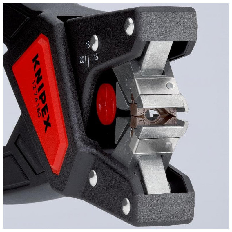 Pince à dégainer automatique KNIPEX 12 74 180 SB pour câbles électriques