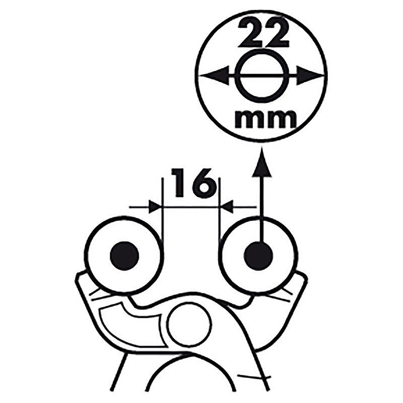 Pince à molettes MEJIX 180135 - ouverture max 16 mm - longueur 200 mm