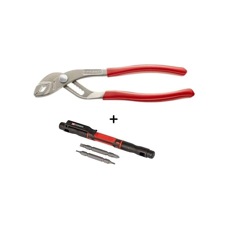Pince multiprise FACOM 170A.25PB 250mm (tournevis stylo "4en1" offert)