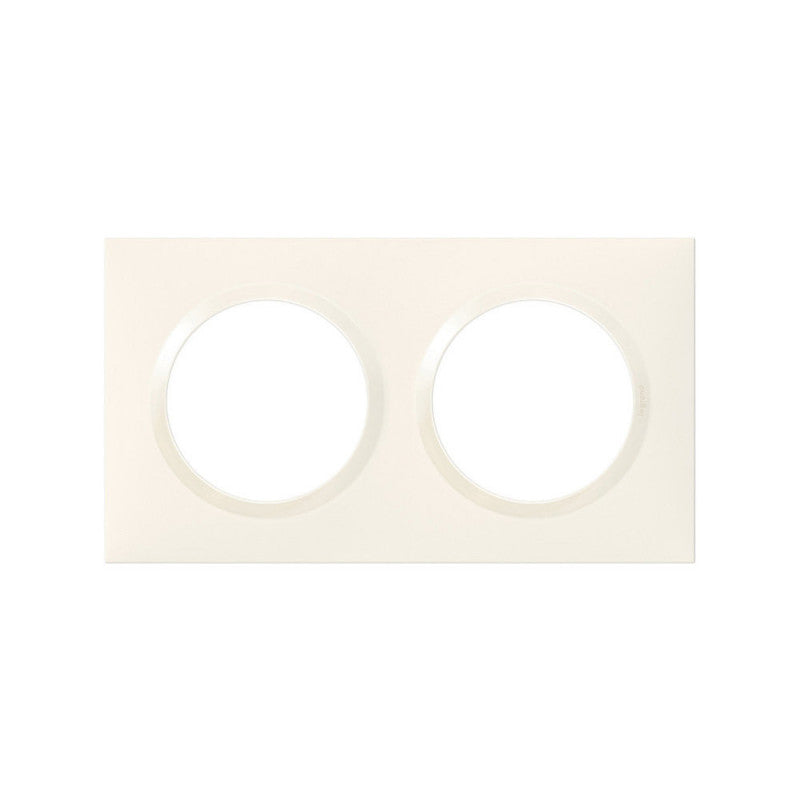 Plaque Dooxie - 2 postes - carré - blanc LEGRAND