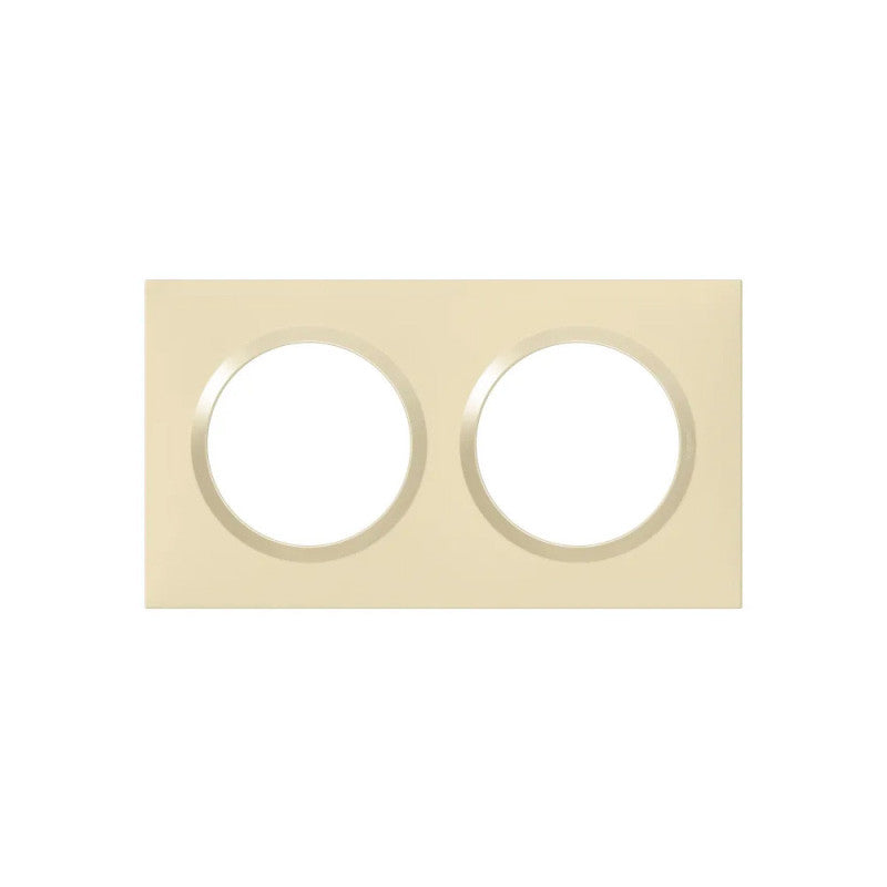 Plaque LEGRAND Dooxie 2 postes carrée beige