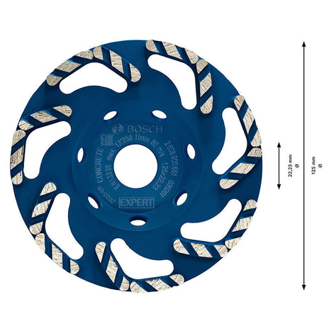 Plateau diamant BOSCH 2608900651 béton EXPERT 125x22.23x4.5mm