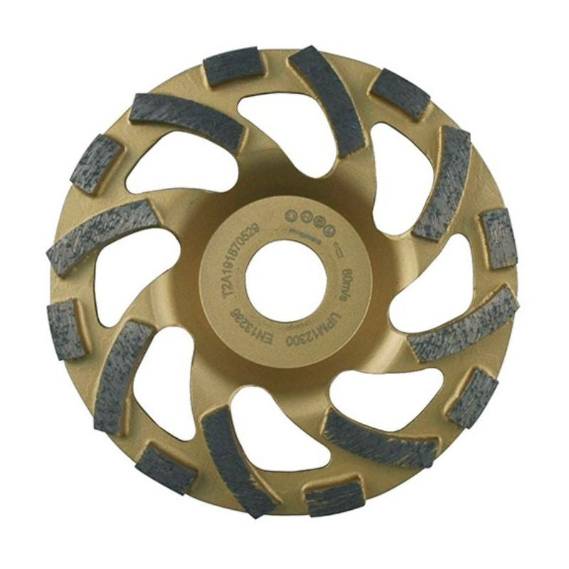 Plateau diamant LEMAN 1500125 - Segments virgules - Béton/Granit - 125x22,23x6,5mm