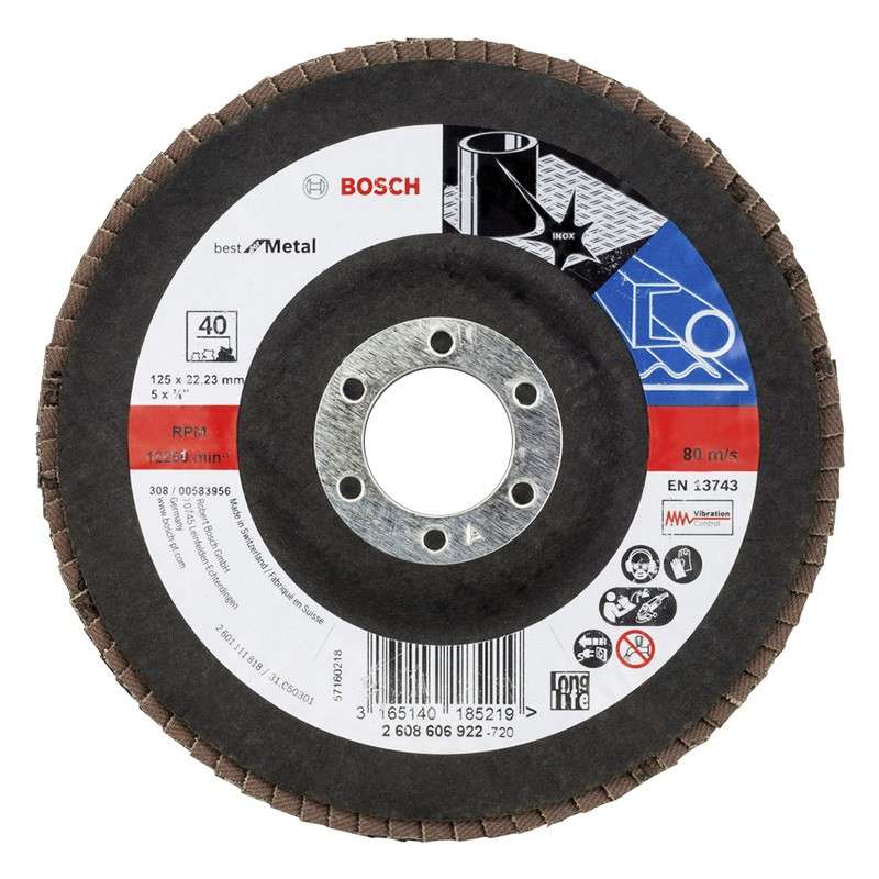 Plateaux à lamelles Ø 125 mm X571 BOSCH Best Métal bombée