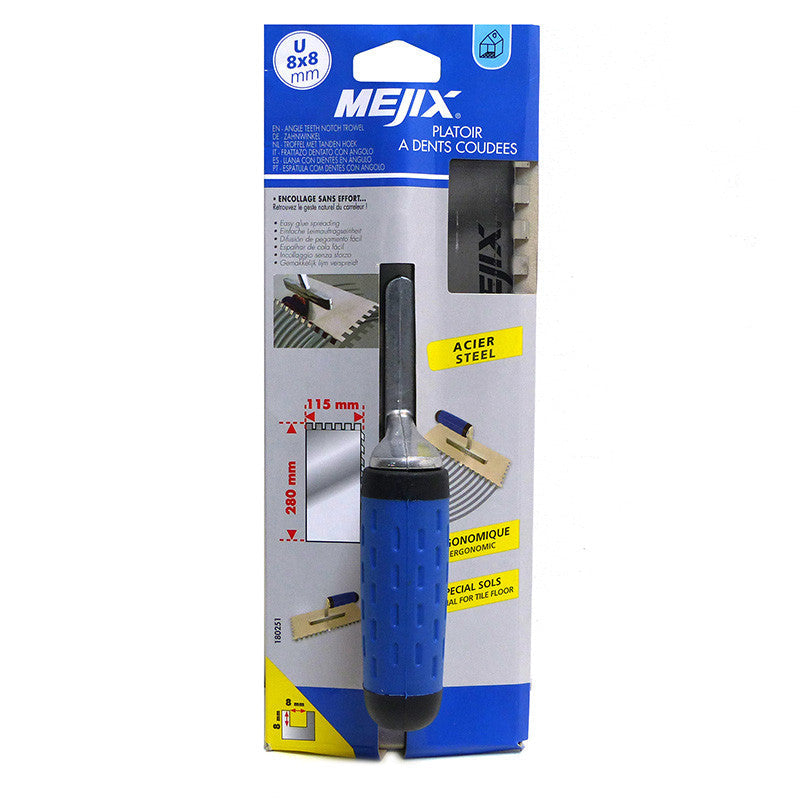 Platoir à dents coudées MEJIX 180251 - 280x115 mm U 8x8