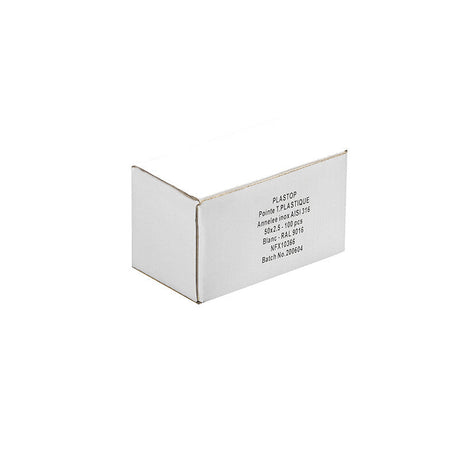 Pointe Plastop Tête Ronde inox A4 NORFIX annelée Ivoire Clair