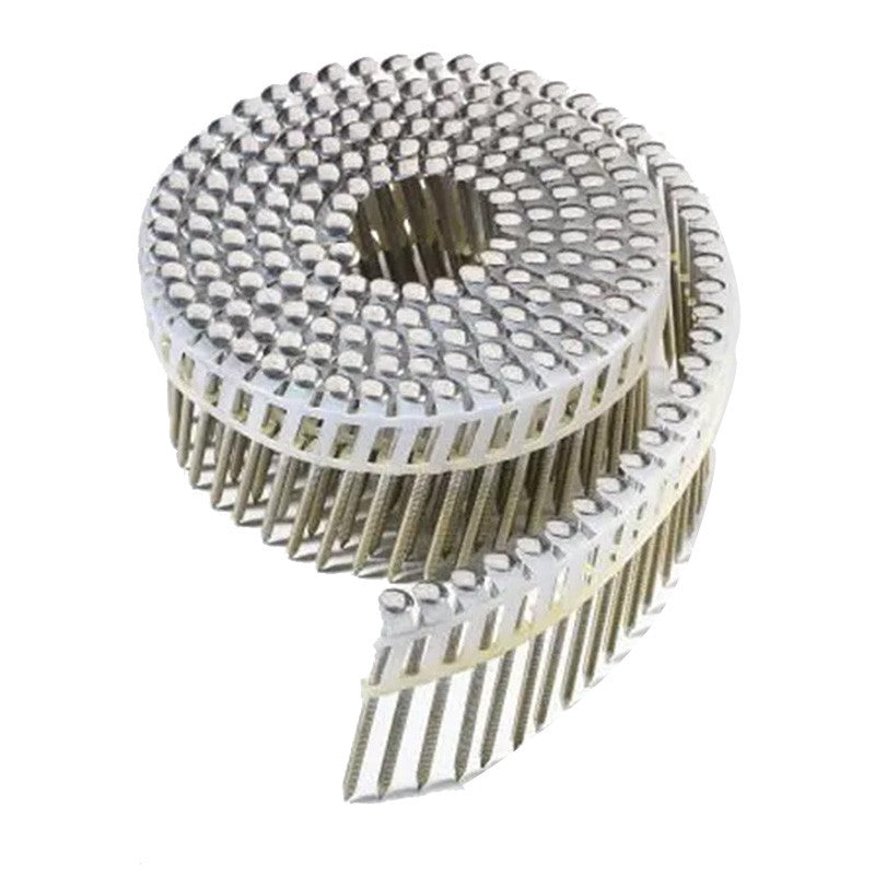 Pointes bombée inox A2 NORFIX annelé 16° en rouleau liaison plastique