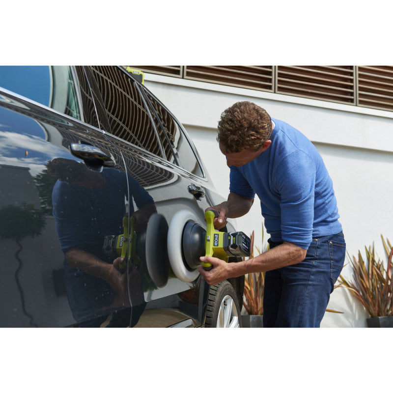 Polisseuse 18V RYOBI R18B-0 One+ Ø6,25 mm + 2 patins (vendu sans batterie)