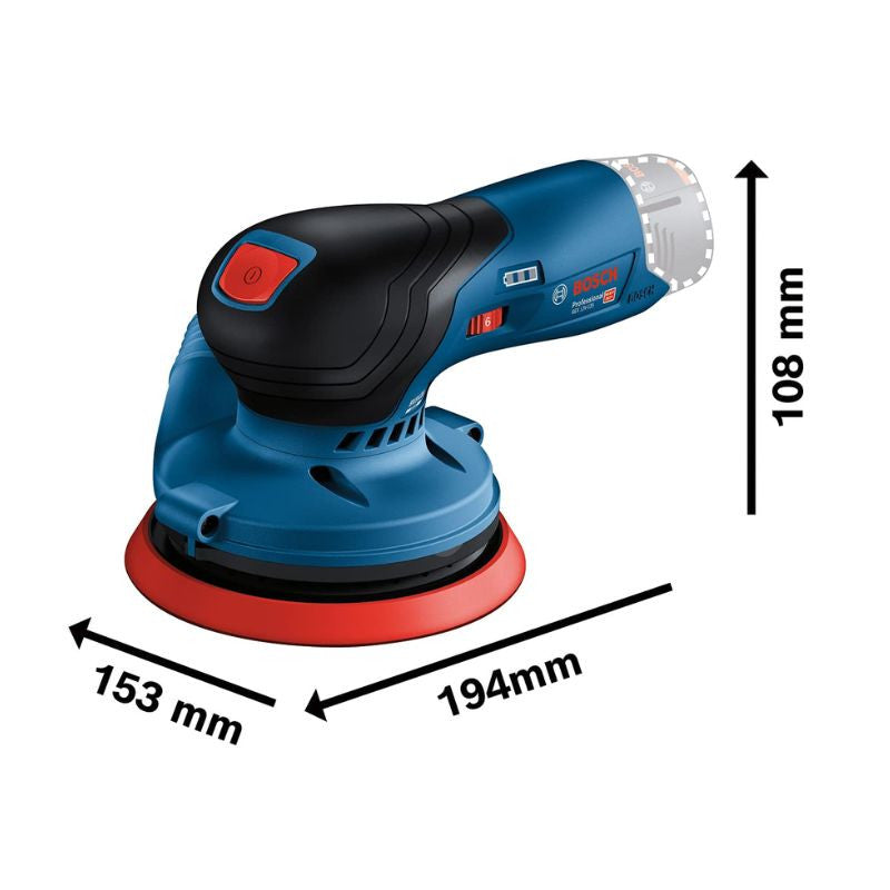 Ponceuse excentrique GEX 12V-125 BOSCH 0601372100 en coffret L-boxx (vendu sans batterie)