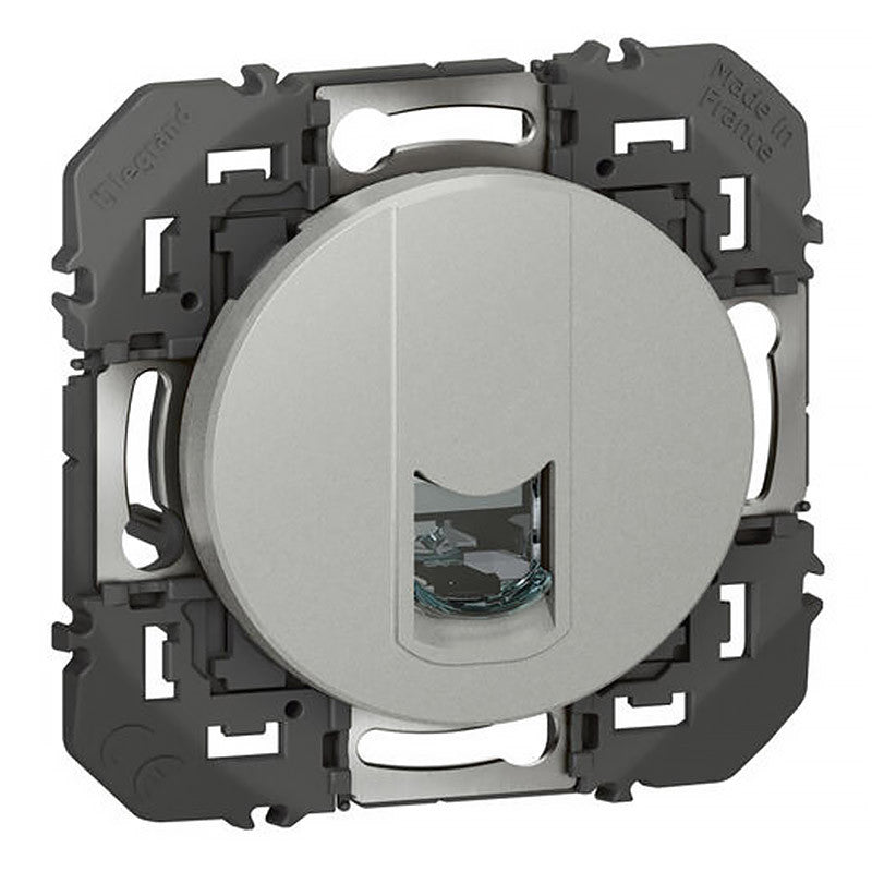 Prise blindée RJ45 LEGRAND cat6 STP dooxie finition alu