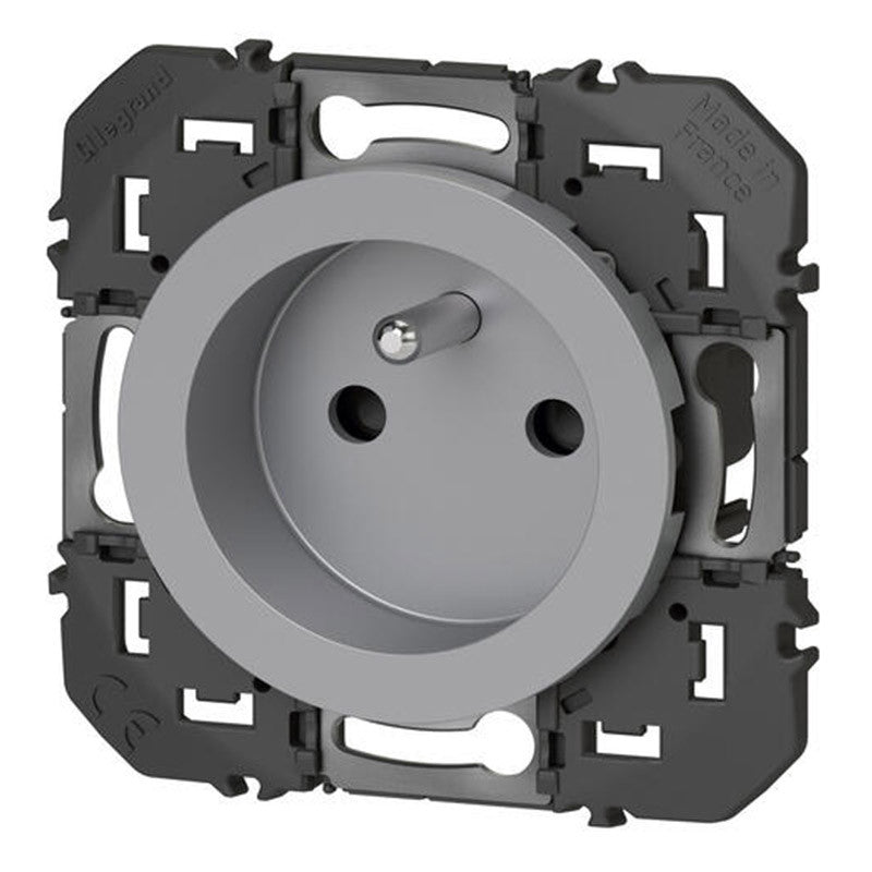 Prise de courant 2P+T à puits LEGRAND dooxie 16A finition alu