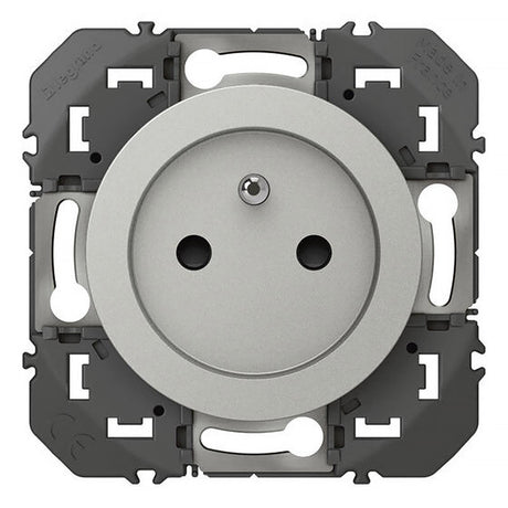 Prise de courant 2P+T à puits LEGRAND dooxie 16A finition alu