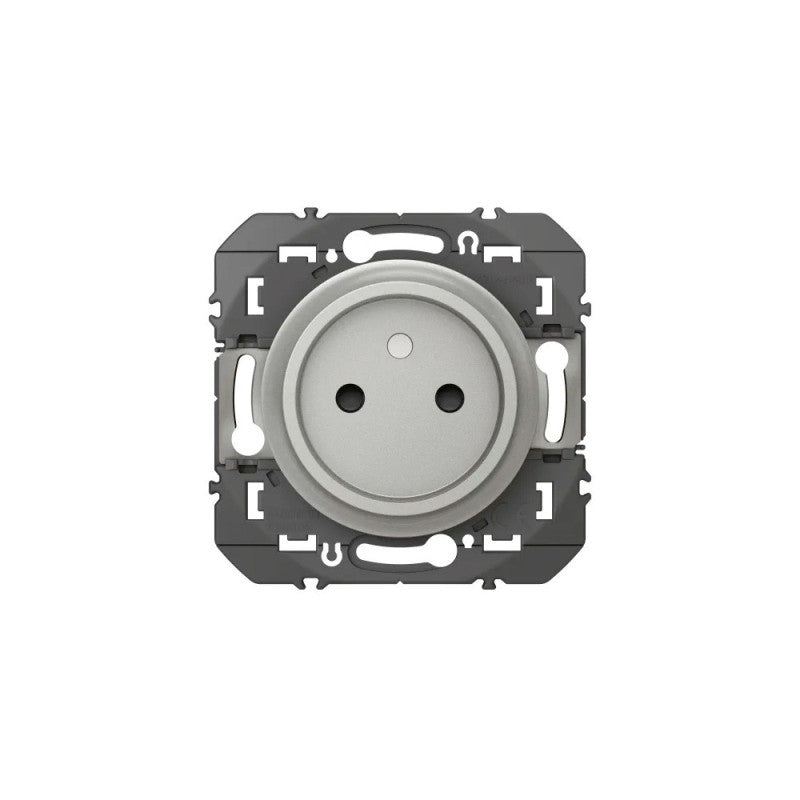 Prise de courant LEGRAND Dooxie 2P à puits 16A aluminium