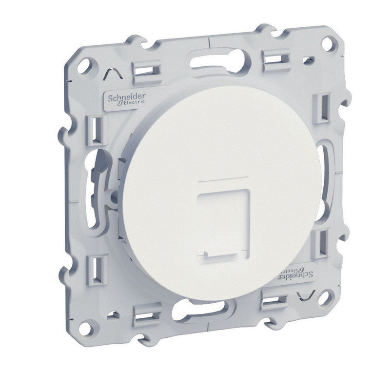 Prise RJ45 encastrable SCHNEIDER Odace S52A471 - 8 pins Cat.5 blanc