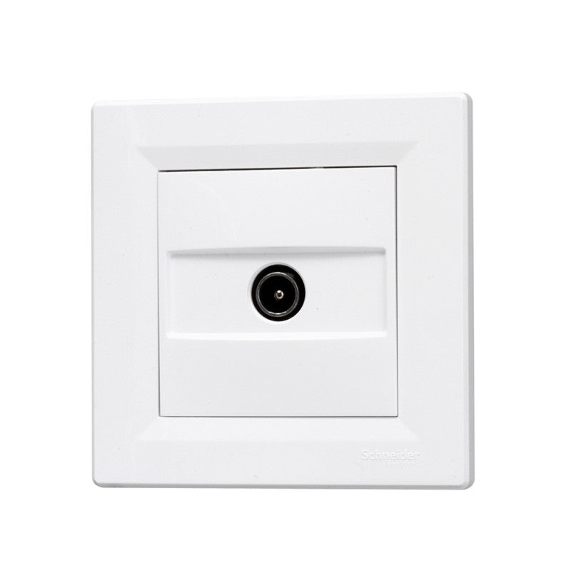 Prise TV encastrable SCHNEIDER Asfora EPH3200121 connecteur mâle - 9,5 mm -blanc
