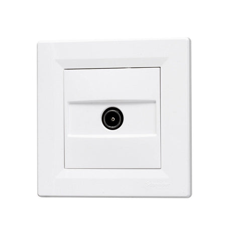 Prise TV encastrable SCHNEIDER Asfora EPH3200121 connecteur mâle - 9,5 mm -blanc