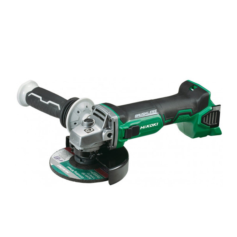 Meuleuse Ø125mm 18V Li-ion Brushless - emm. M14 - Vit de rotation à vide 8000 min - Ø poignée 389mm - 3kg - Frein moteur - sans charbon - Limiteur de courant de démarrage - LVH - sans batterie ni chargeur - livrée en coffret HitCase III