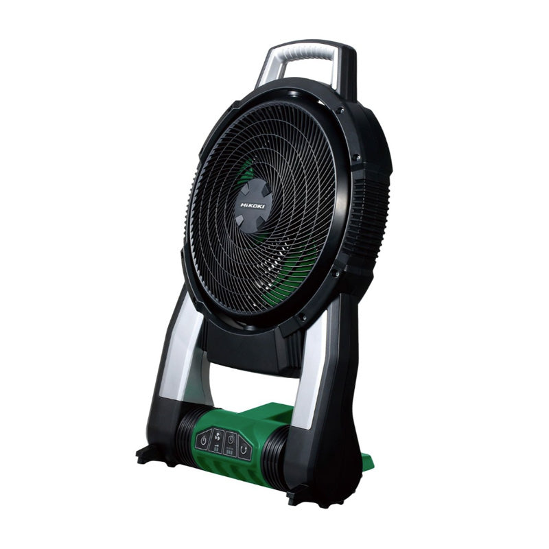 Ventilateur pivotant 18V inclus adapt. 220V Solo, 7,5 heures d’autonomie livré en carton, faible niveau sonore, vit de l’air réglable Basse 135m/s ou Haut 165m/s, temporisateur à 3 positions (1, 2, 4 h)