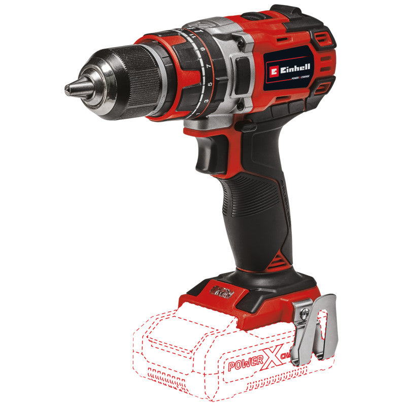 Professional Perceuse Visseuse à percussion sans fil 18V 50Nm EINHELL TE-CD 18/50 Li-i BL Solo Power X-Change (vendu sans batterie)