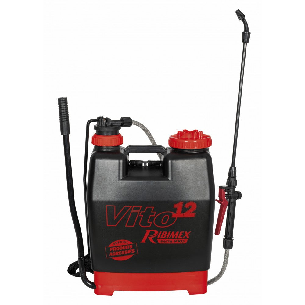 Pulverisateur RIBIMEX 13L à dos à pression entretenue spécial produits agressifs "VITO12"