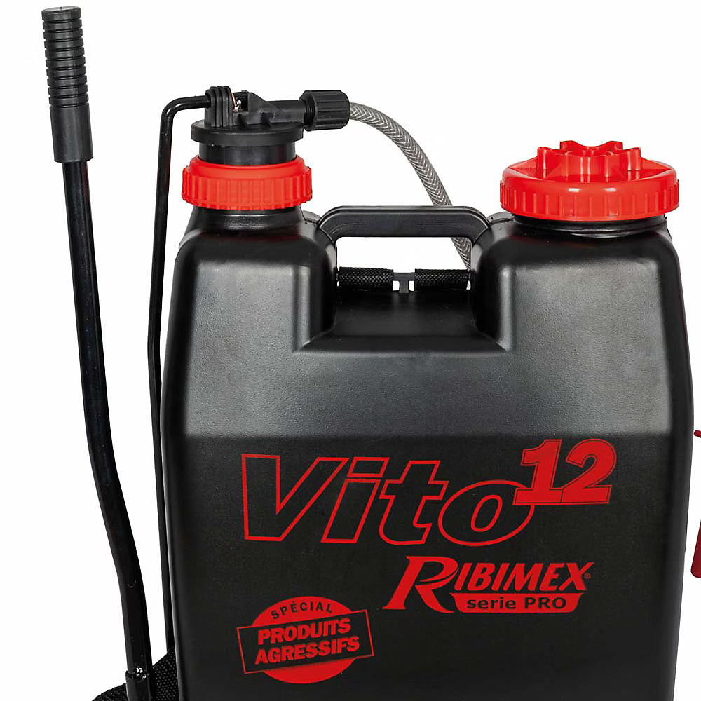 Pulverisateur RIBIMEX 13L à dos à pression entretenue spécial produits agressifs "VITO12"