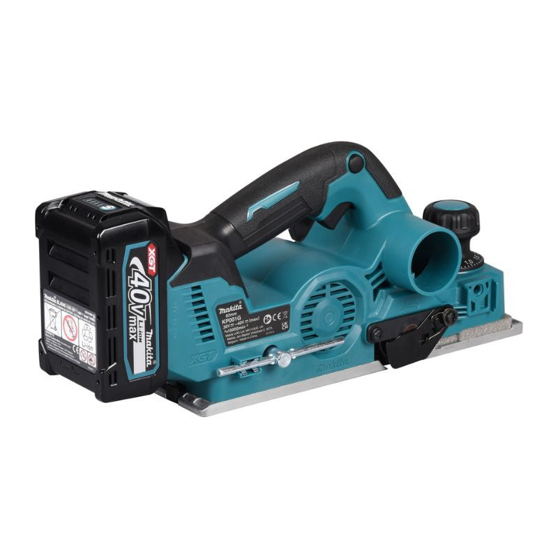Rabot à battue 40V max 82 mm XGT MAKITA KP001GM201 2 x 4,0Ah + chargeur en coffret MakPac