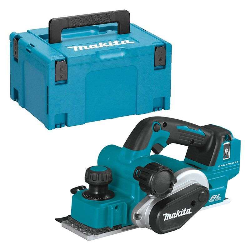 Rabot MAKITA DKP181ZJ 18V Li-Ion 82mm ((vendu sans batterie) avec Coffret MakPac)