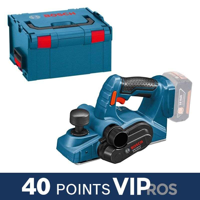 Rabot sans-fil BOSCH 06015A0300 - GHO 18 V-LI Professional + L-Boxx (vendu sans batterie)