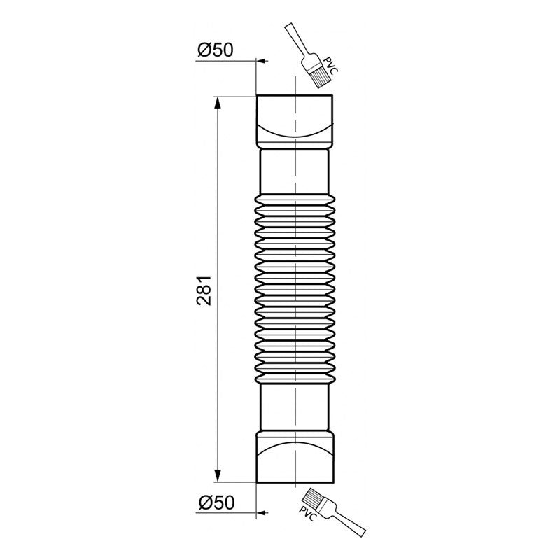 Raccord d'évacuation universel WIRQUIN MAGICOUDE 254335 - Ø 50mm