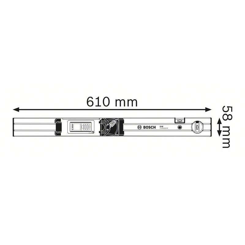 Rail de mesure BOSCH 0601079000 - R 60 Professional pour GLM 80