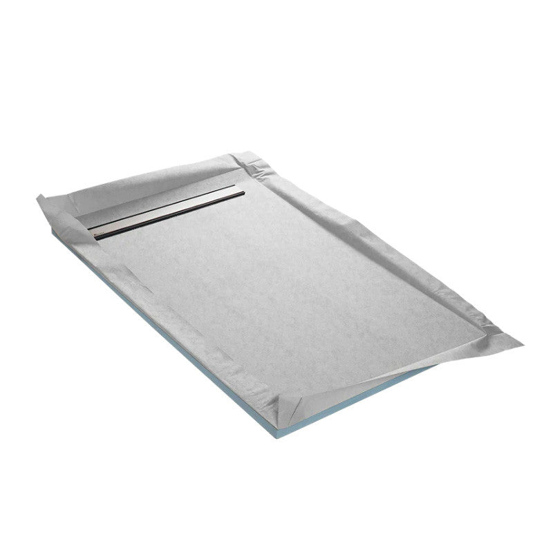 Receveur à carreler 120x90cm MARMOX RC12090MONO - Mono pente - Avec grille caniveau inox excentrée