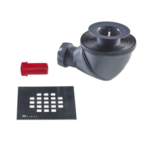 Receveur à carreler 140x90cm MARMOX RC14090FLAT - Avec grille carrée centrée