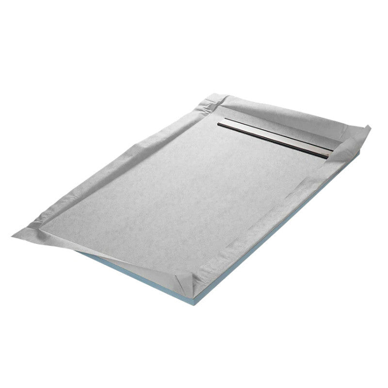 Receveur à carreler 150x100cm MARMOX RC150100MONO - Mono pente - Avec grille caniveau inox excentrée