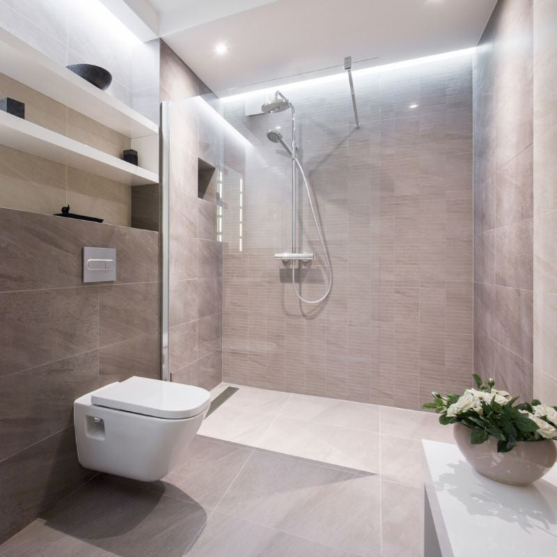 Receveur à carreler 150x100cm MARMOX RC150100MONO - Mono pente - Avec grille caniveau inox excentrée