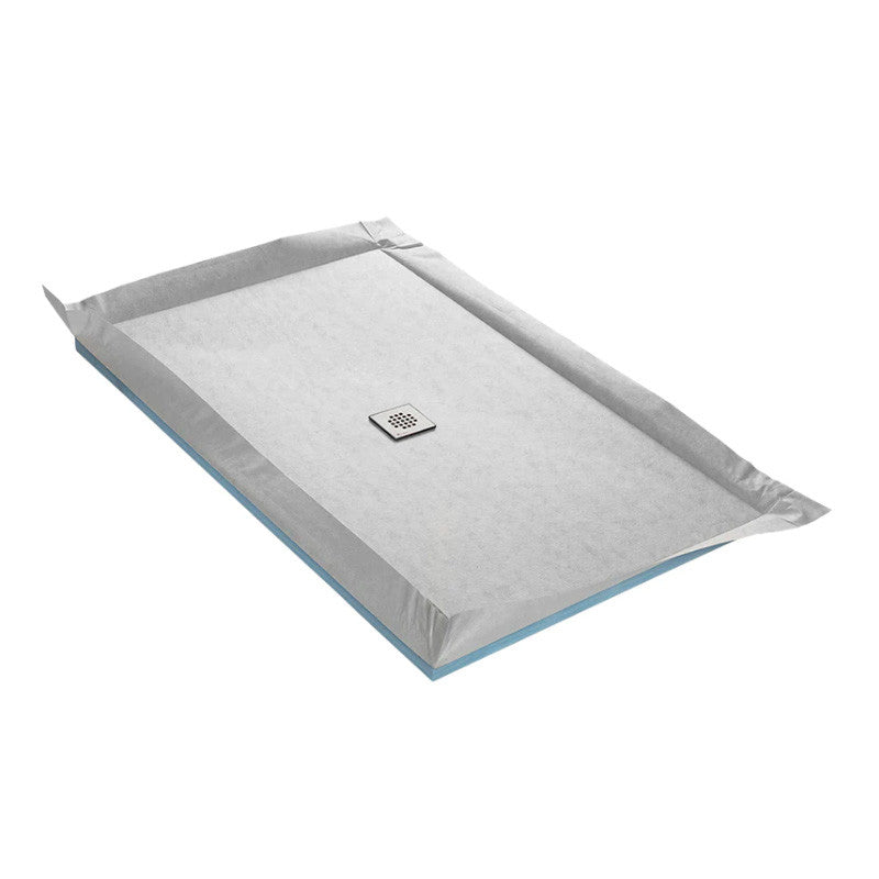 Receveur à carreler 185x90cm MARMOX RC18590FLAT - Avec grille carrée centrée