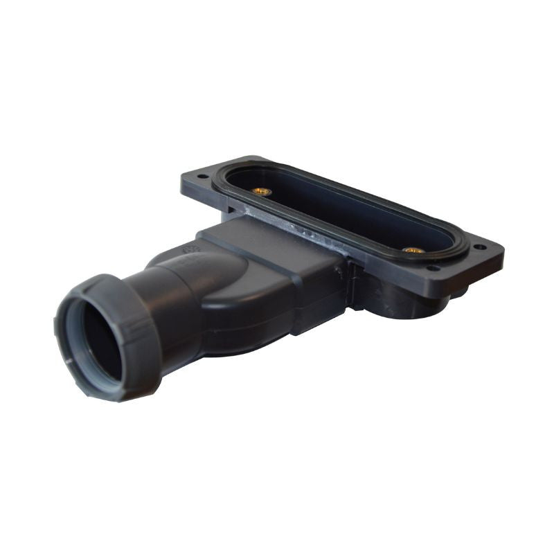 Receveur résine 120x90cm MARMOX RC12090SLATE-9010-LINE - Grille caniveau excentrée - Solid surface - Blanc imitation ardoise