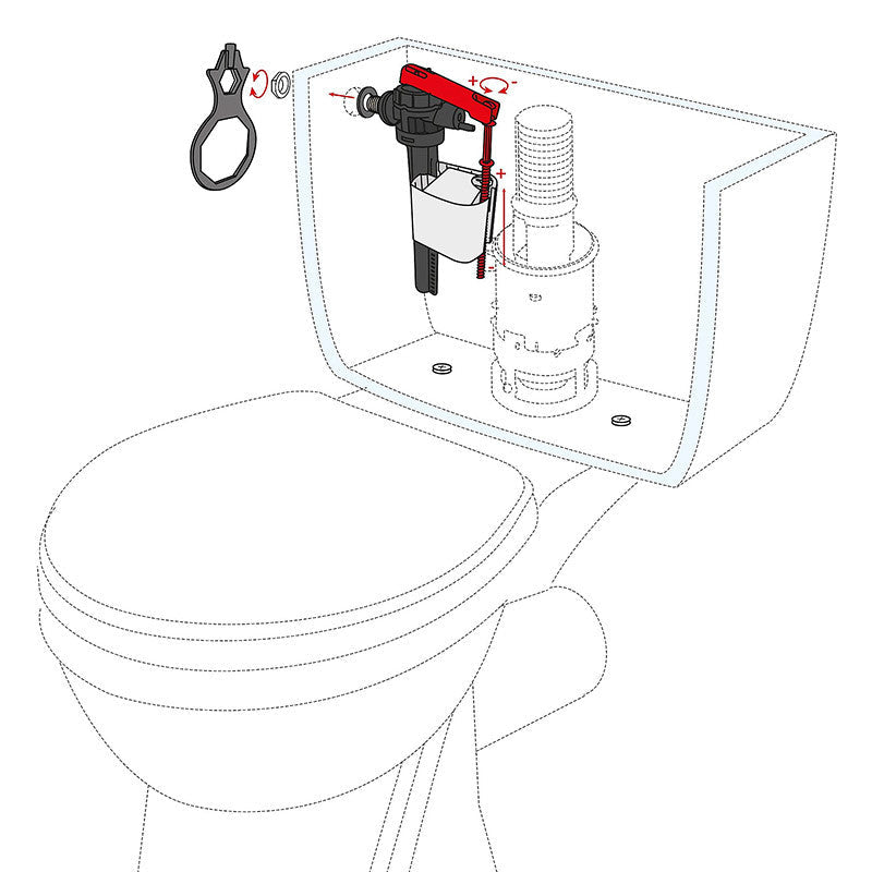 Robinet flotteur WIRQUIN JOLLYFILL 5078433 alimentation latérale embout laiton 3/8"
