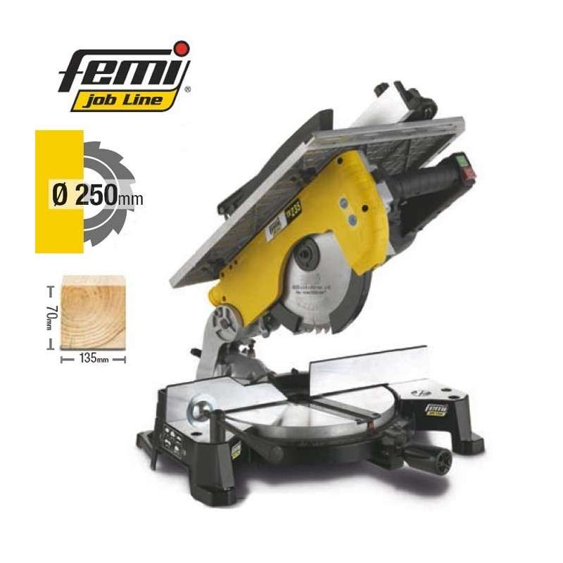 Scie à onglet avec déligneuse 1800W FEMI TR 235