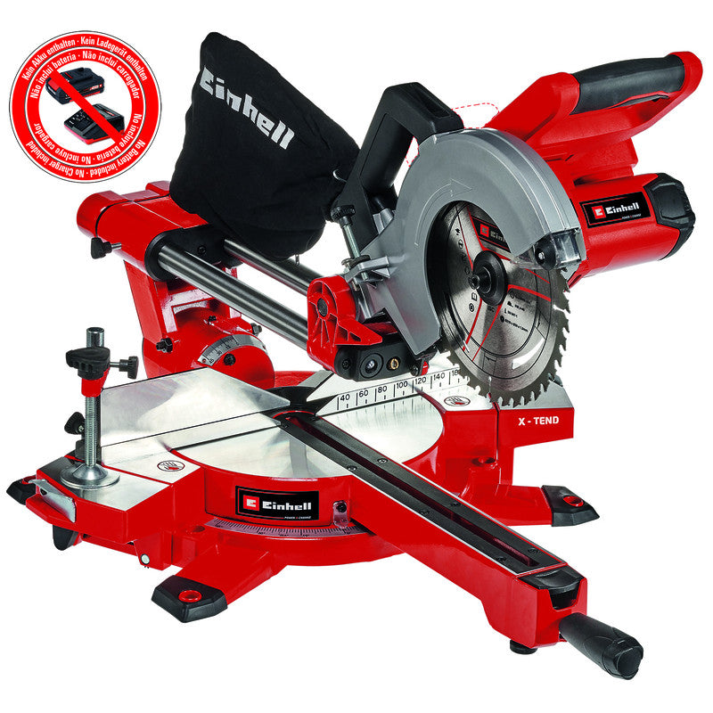 Scie a onglet radiale sans fil 36V Ø210 EINHELL TE-SM 36/210 Li-Solo Power X-Change (vendu sans batterie)