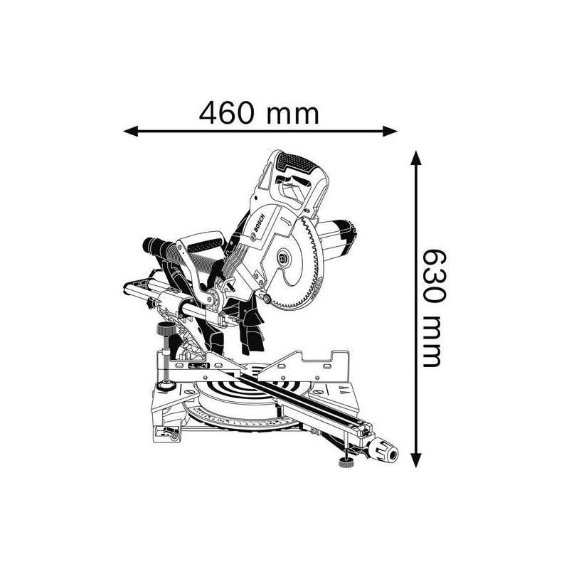 Scie à onglets radiale Ø 216 BOSCH 0601B19100 - GCM 8 SJL Professional - 1600W