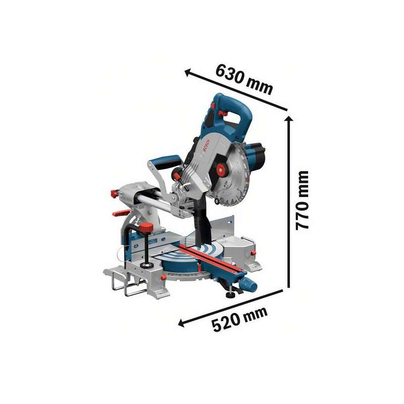 Scie à onglets sans-fil BOSCH 0601B41000 - GCM 18V-216 Professional Biturbo - 18V - Ø 216mm (vendu sans batterie)