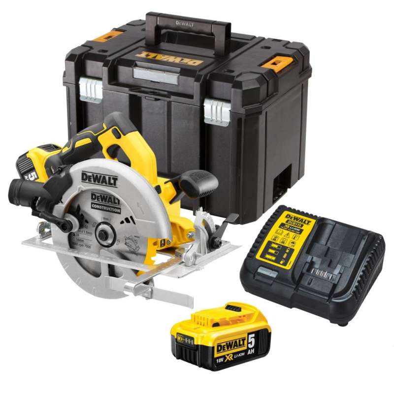 Scie circulaire Ø184mm 18V DEWALT DCS570P2-QW Brushless avec coffret et 2 batteries 5,0 Ah