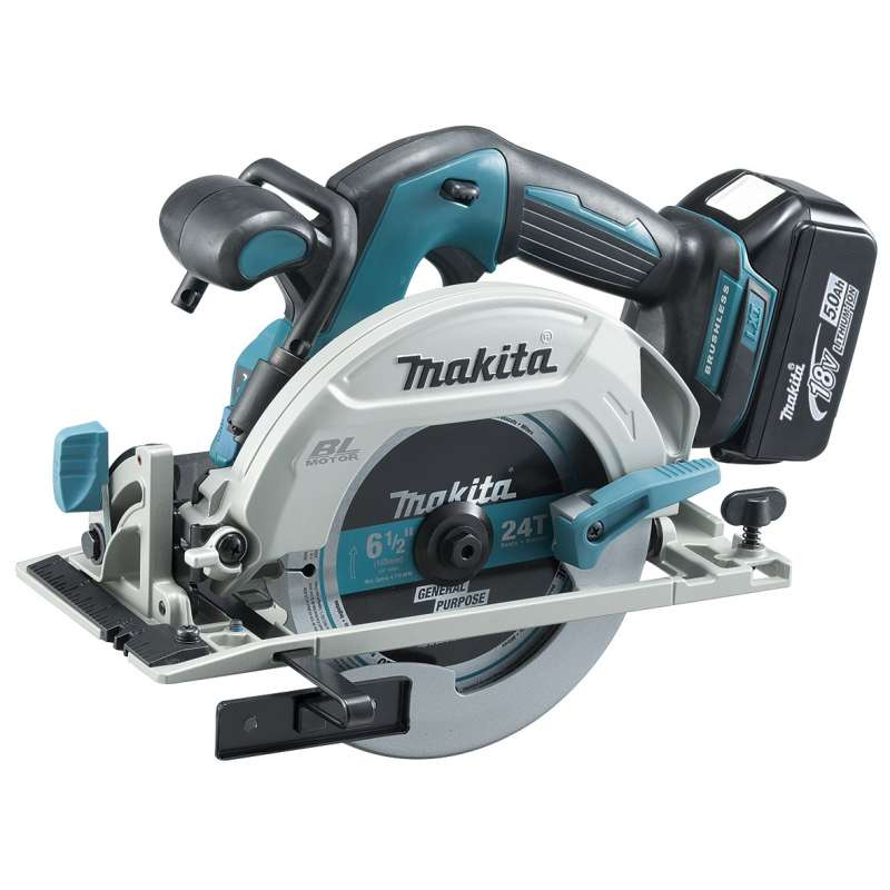 Scie circulaire MAKITA DHS680RTJ 18 V Li-ion Ø 165 mm ( 2 x 5,0 Ah)