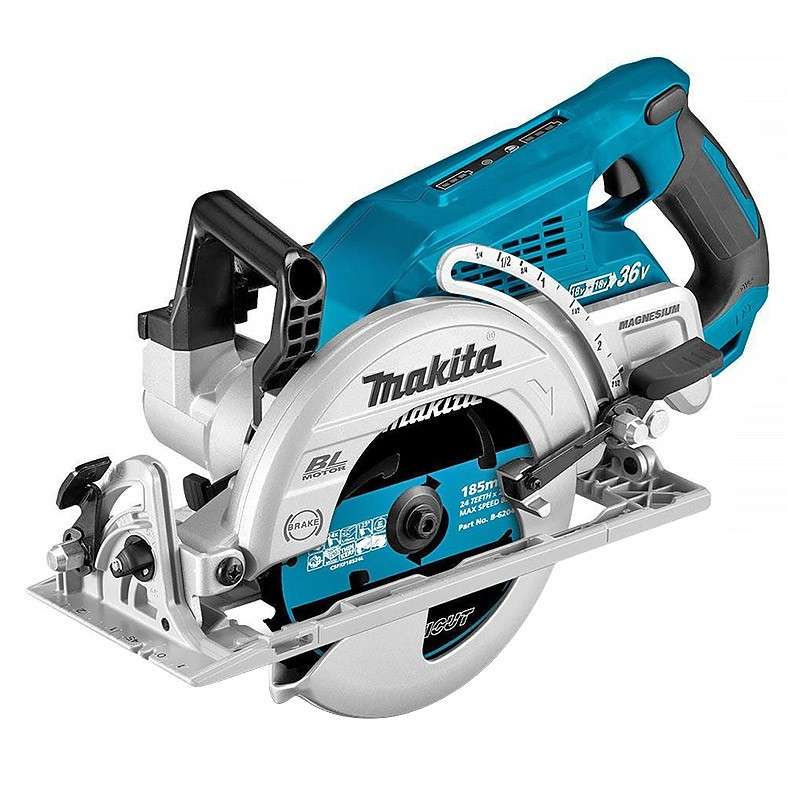 Scie circulaire MAKITA DRS780Z Ø 185mm à poignée arrière 36V (2x18V) Li-Ion (vendu sans batterie)
