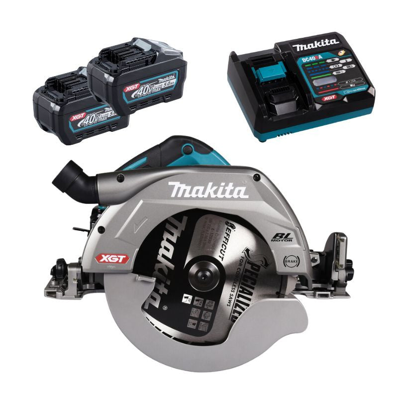 Scie circulaire Ø260/270 mm XGT 40V MAKITA HS011GT201 2 x 5,0Ah + chargeur rapide