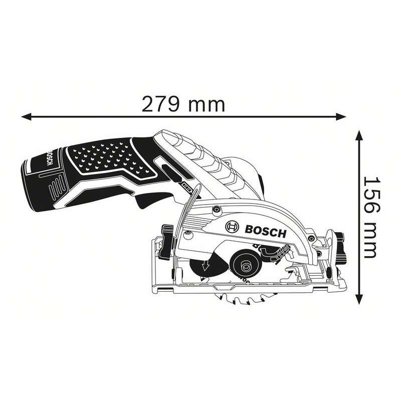 Scie circulaire sans fil BOSCH 06016A1001 - GKS 12V-26 Professional 12V (vendu sans batterie)