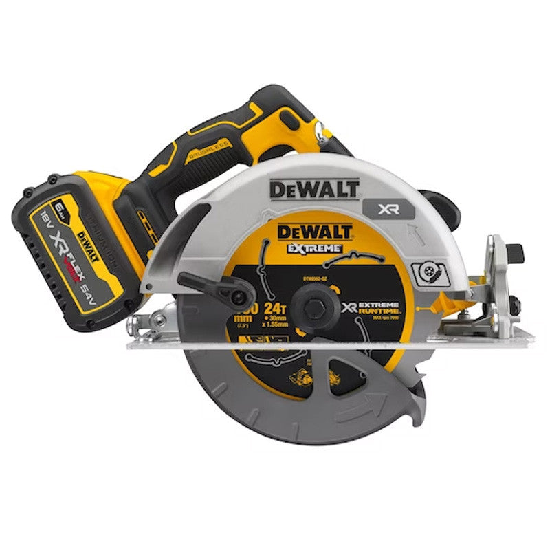 Scie circulaire Ø190mm 54V DEWALT DCS573T1-QW FLEXVOLT Brushless avec coffret et une batterie 6,0 Ah
