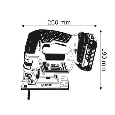 Scie sauteuse BOSCH 06015A6100 - GST 18 V-LI B Professional 18V (vendu sans batterie)