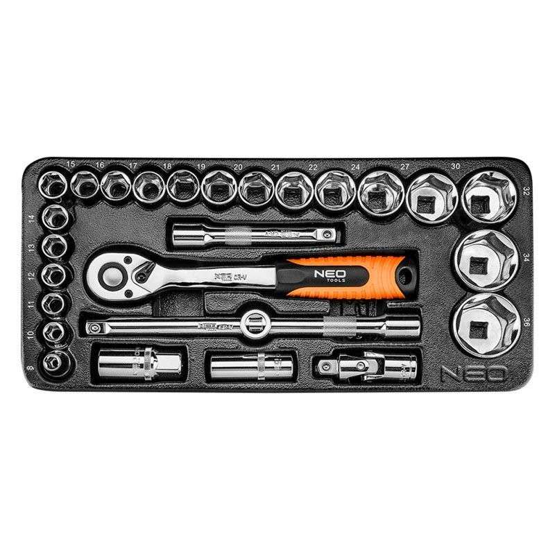 Servante d'atelier équipée 129 pc + 10 inserts NEO TOOLS 84-222+G