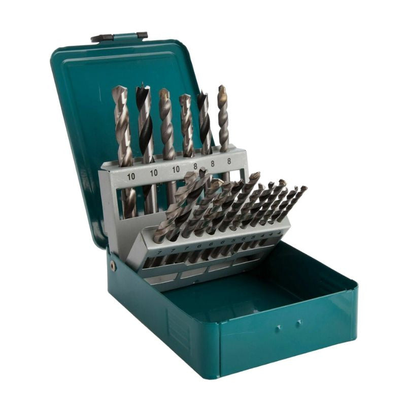 Set de 18 forets mixtes MAKITA D-47173 - bois, métal, maçonnerie